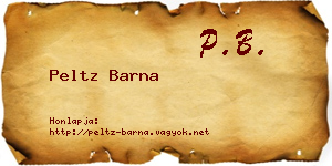 Peltz Barna névjegykártya
